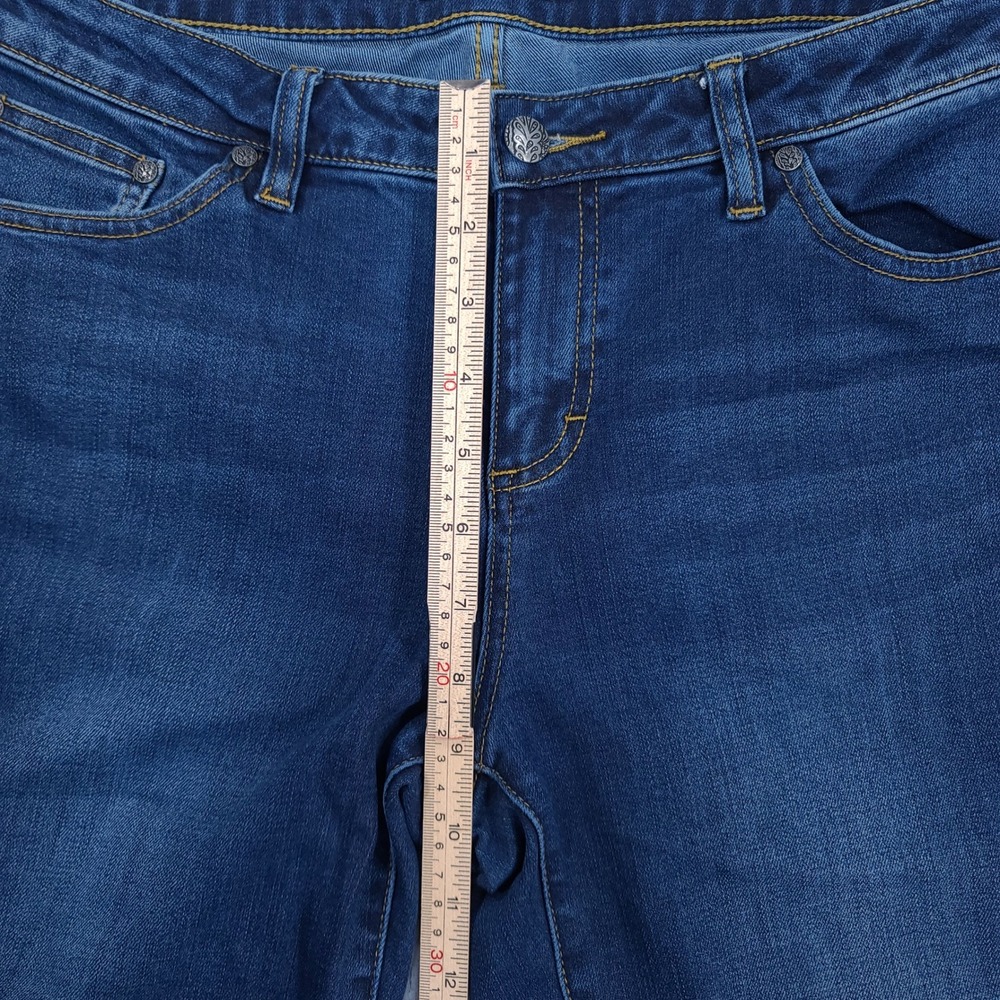 Prana Kara Jeans Women Size 10 Blue Dark Wash Skinny Organic Cotton Stretch - Picture 6 of 12